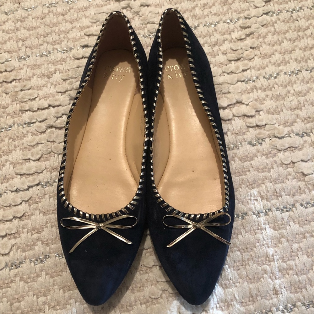 Navy Crown & Ivy Flats